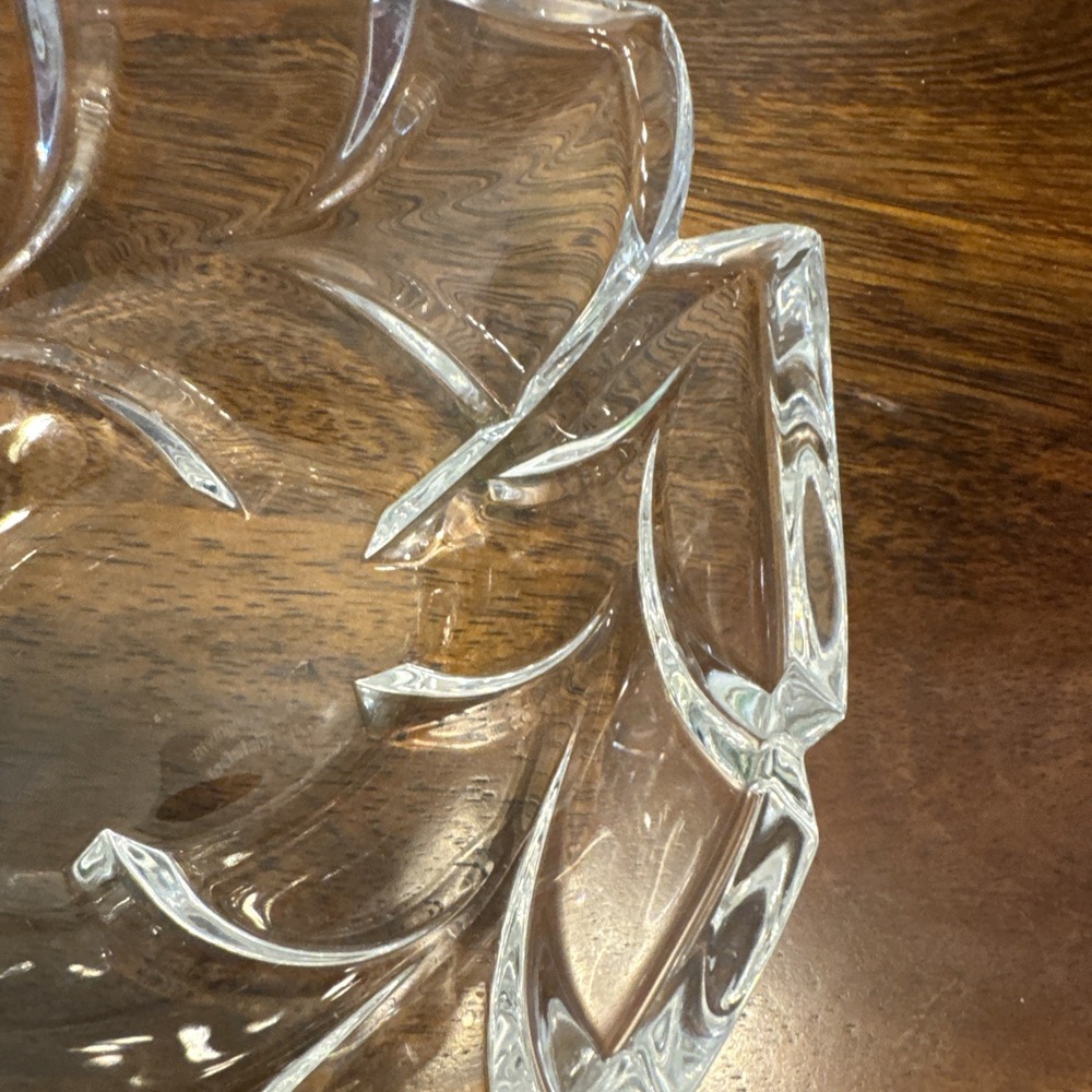 Waterford Crystal candy trinket Dish Leaf Shaped Bowl Lismore Essence pattern - Picture 4 of 9